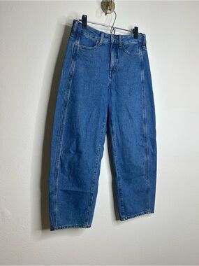 J. Crew 100% Regnerative Cotton Barrel Leg Jean in Elaine Wash